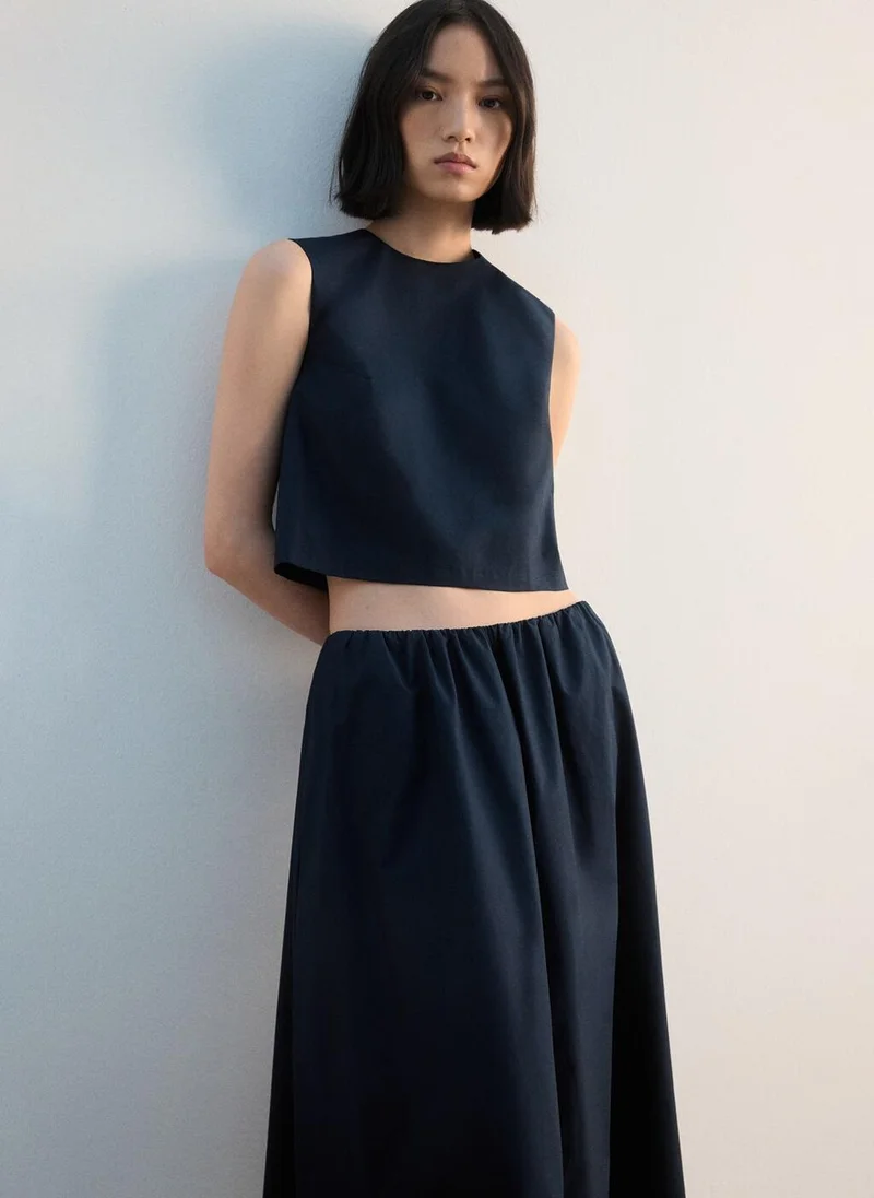 Buttoned crop top